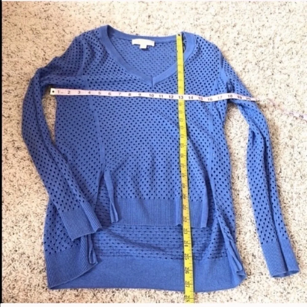 Michael Kors high low open knit swea…